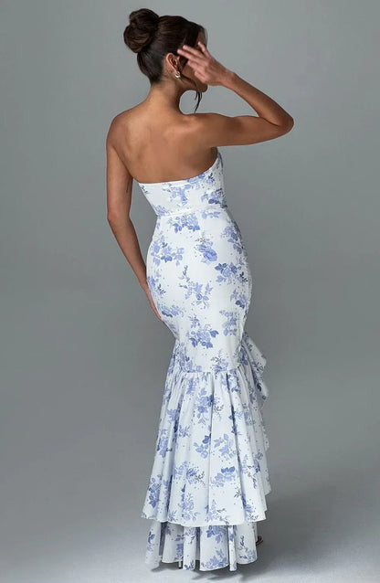 Riviera | Sleeveless Slit Ruffle Maxi Dress