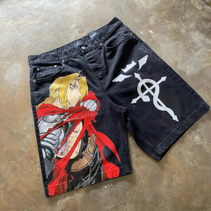 Anime Pictorial Denim Short