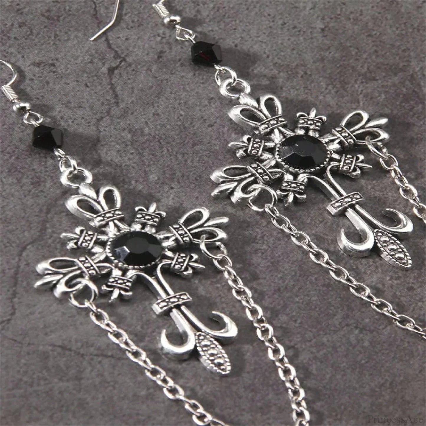 Antique Fairy Wings Grunge Dangling Earring