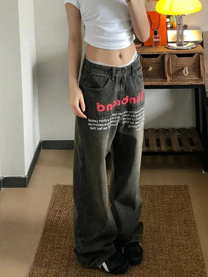 Antique Gothic Baggy Letter Pant