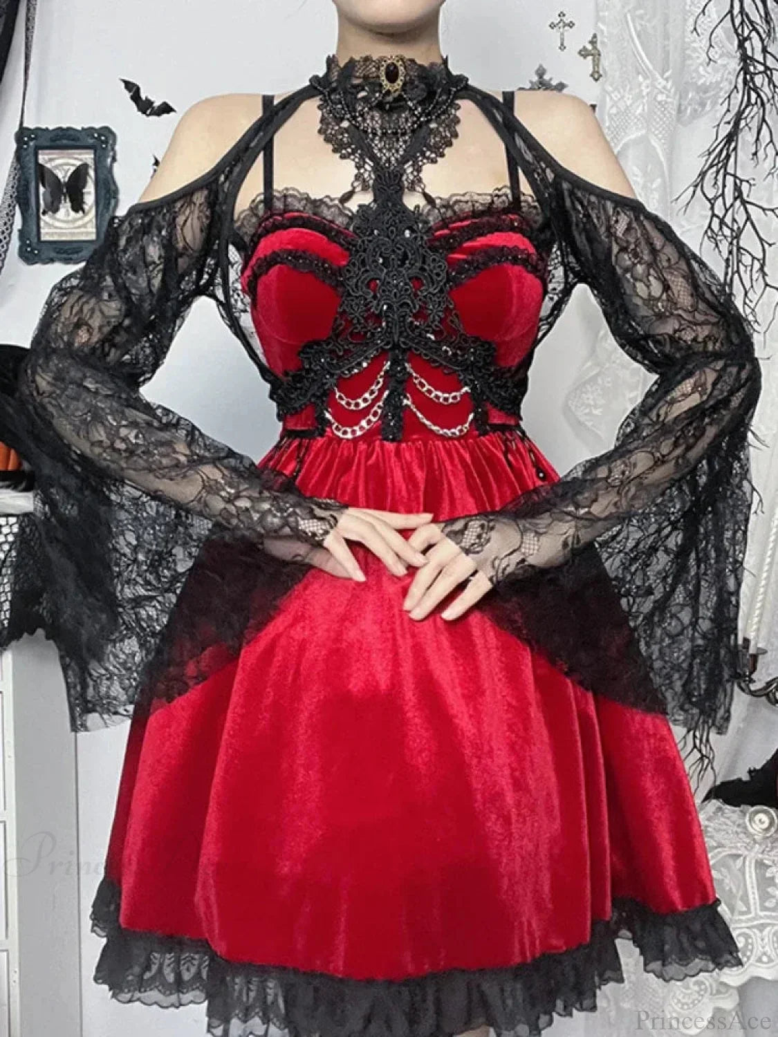 Antique Gothic Lace Smock Blouse