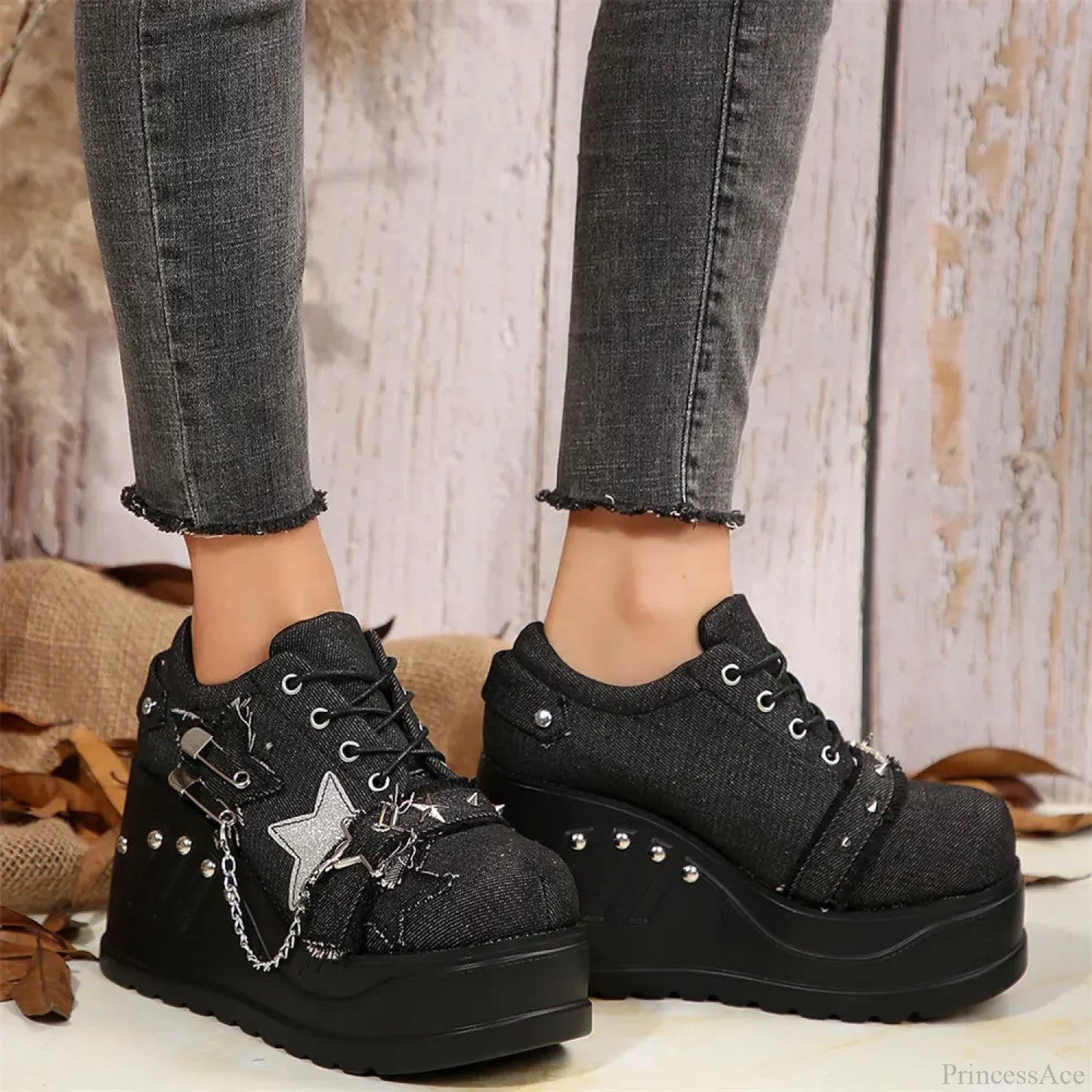 Antique Gothic Lace-Up Elevated Sneaker