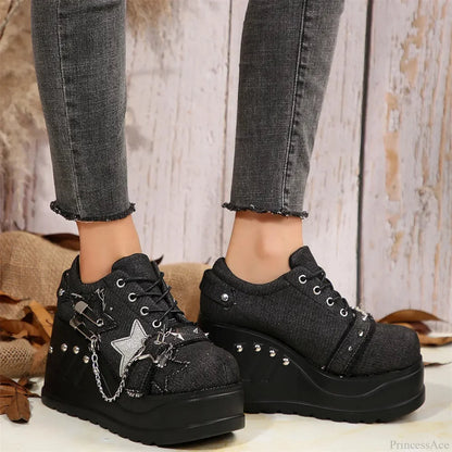 Antique Gothic Lace-Up Elevated Sneaker