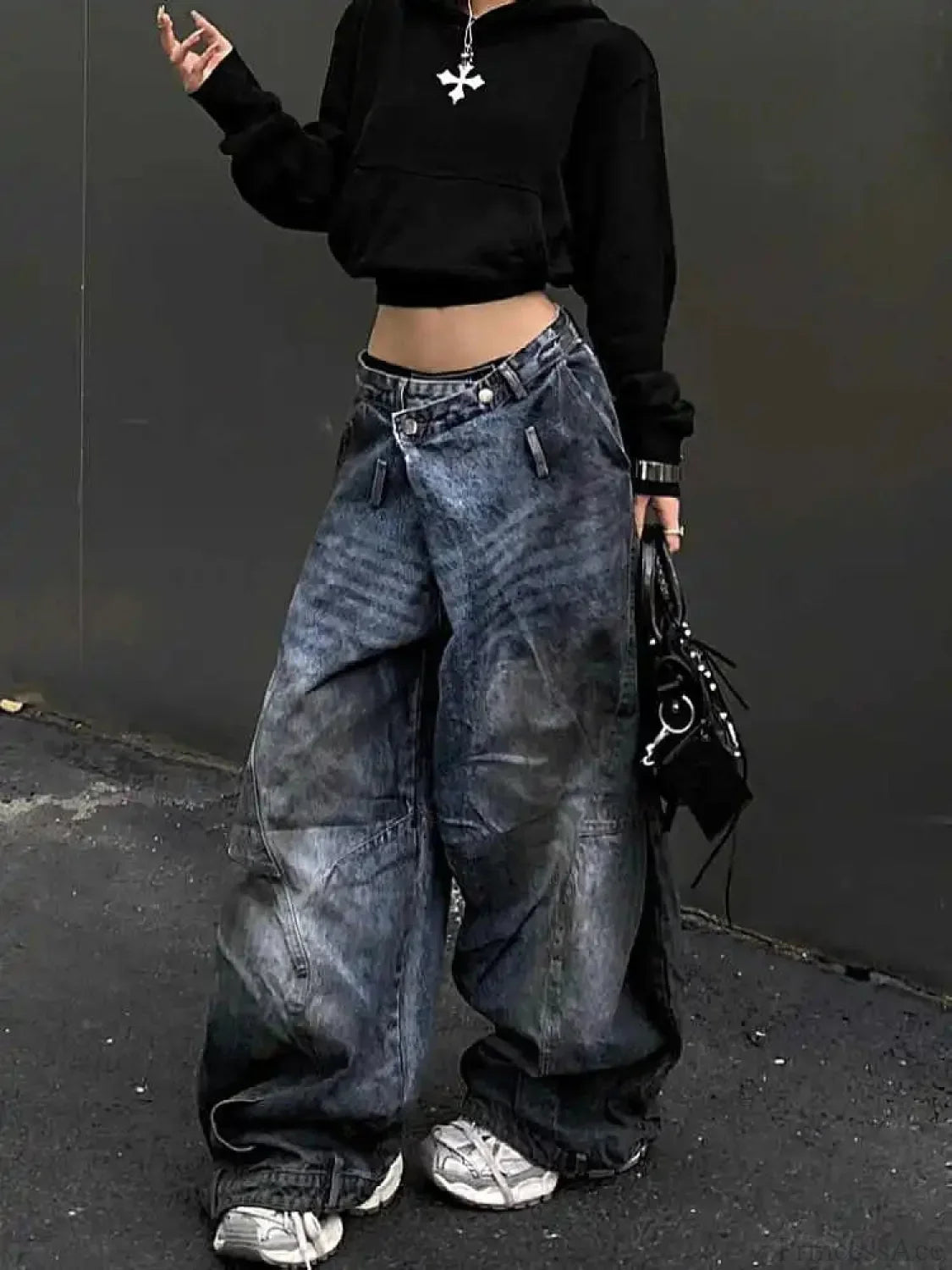 Antique Gothic Tall Waist Baggy Pant