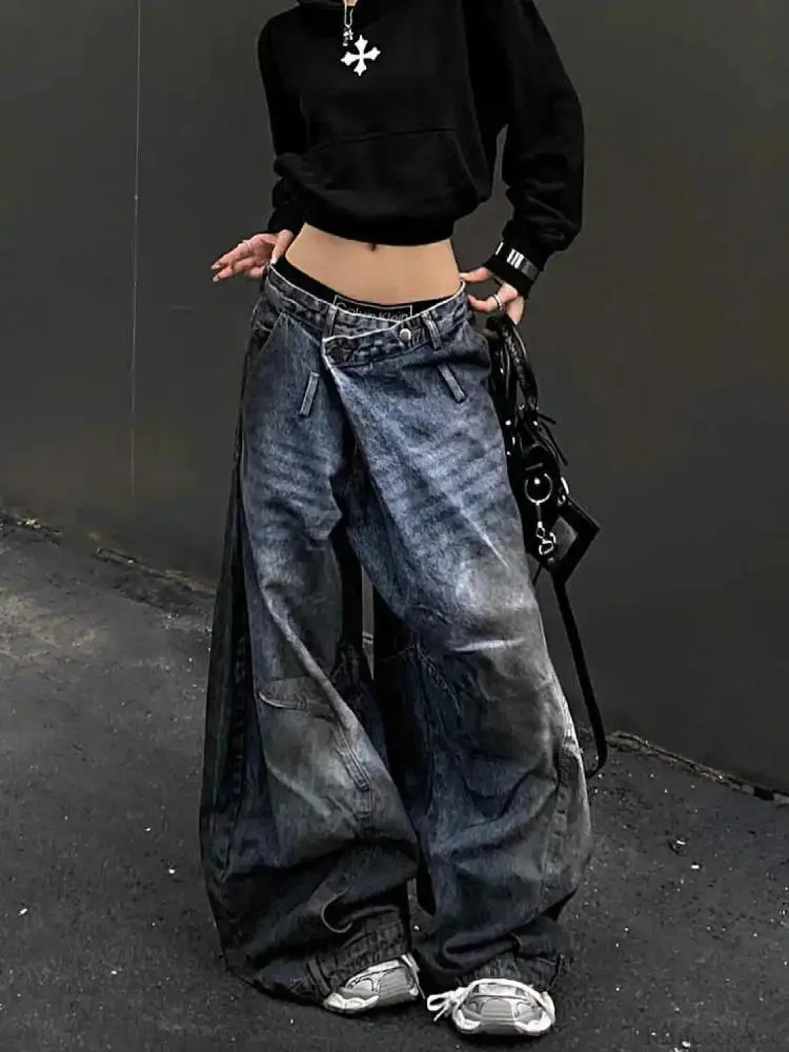 Antique Gothic Tall Waist Baggy Pant
