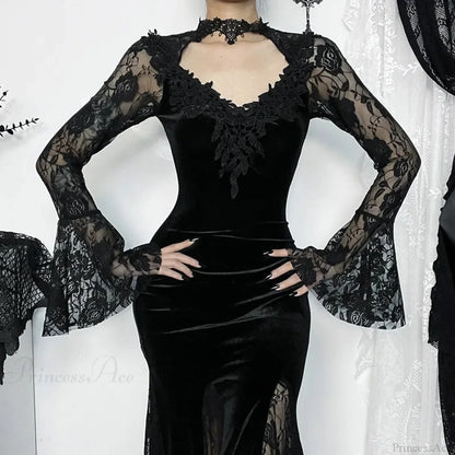 Antique Lace Trumpet Slim Midi Attire