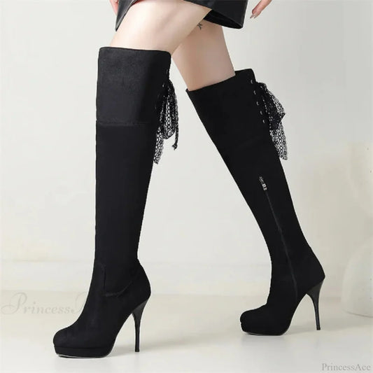 Attractive Herd Super Tall Heel Gothic Knee Boot