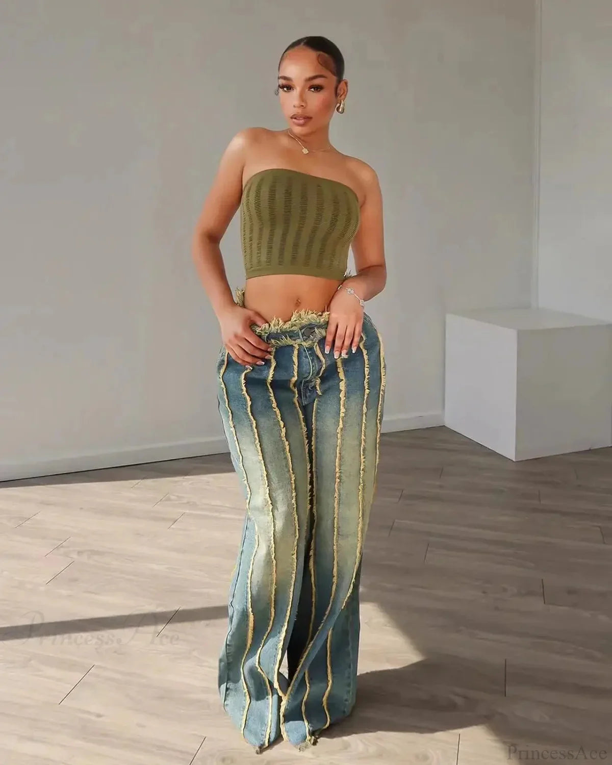 Attractive High Waist Gothic Straight Pant