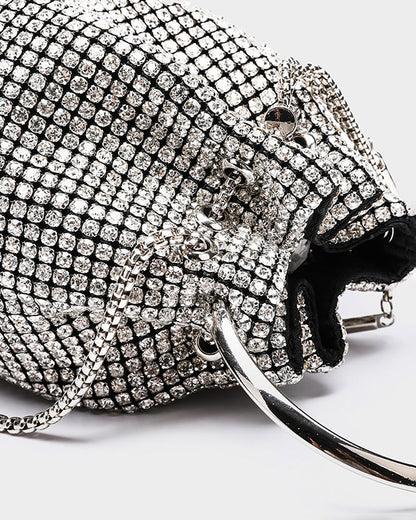 Light Luxury Rhinestone Bucket Bag