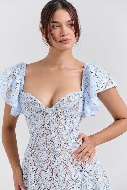 Blue – Vintage Lace Sexy A-Line Dress