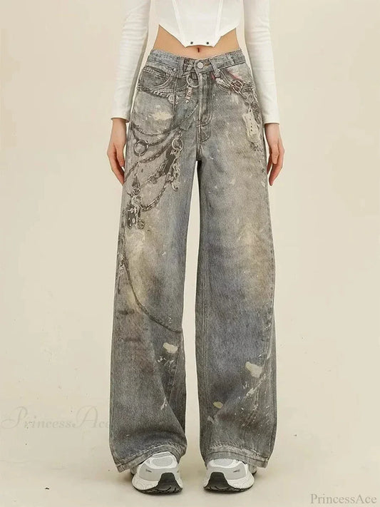 Azure Gothic Baggy Oversize Harajuku Pant