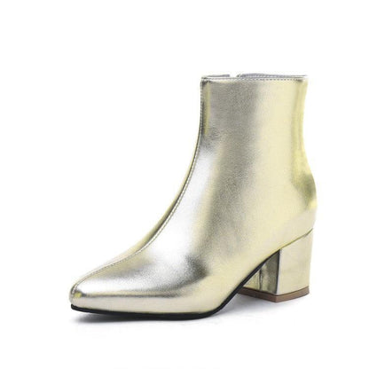 High Heel Pointed Toe Low Women Martin Boots