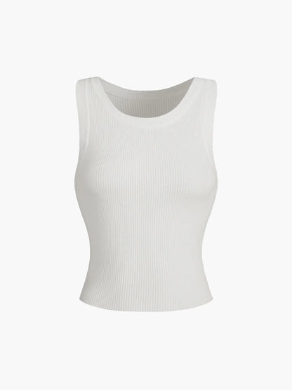 Solid Ribbed Sweater Top