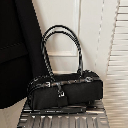 Stylish Long Lock Solid Color Elegant Shape Underarm Bag