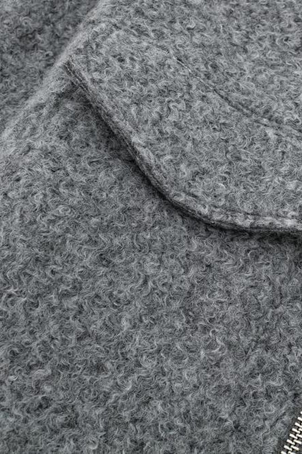 Street Style Tweed Crop Coat