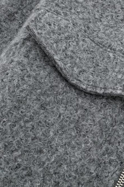 Street Style Tweed Crop Coat