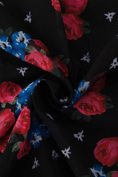 Long Sleeve Cropped Top Ruffled Split Bodycon Skirt Two Piece Set