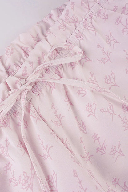 Vintage Floral Wide-Leg Pants