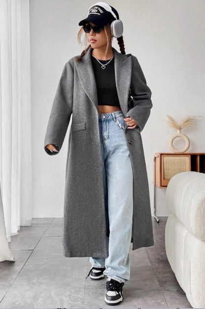 Minimalist Wool Duster Coat