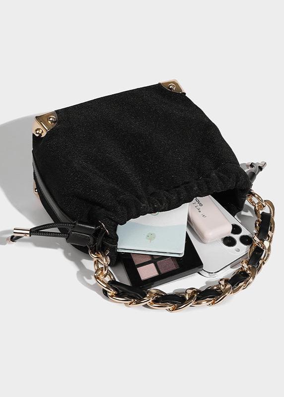 Chic-Chain Velvet Crossbody Bag