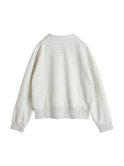 Solid Color Lapel Neck Oversized Hoodie