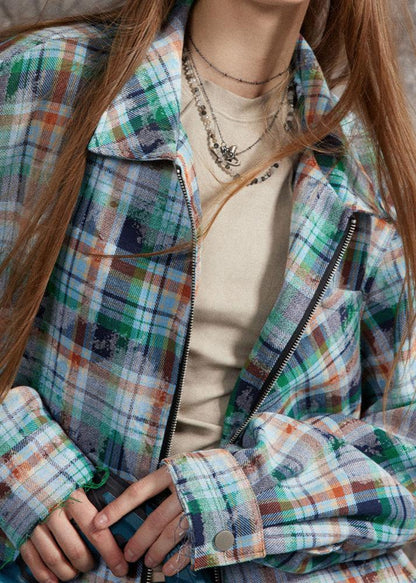 Urban Distressed Plaid Shirt – Effortless Street Style