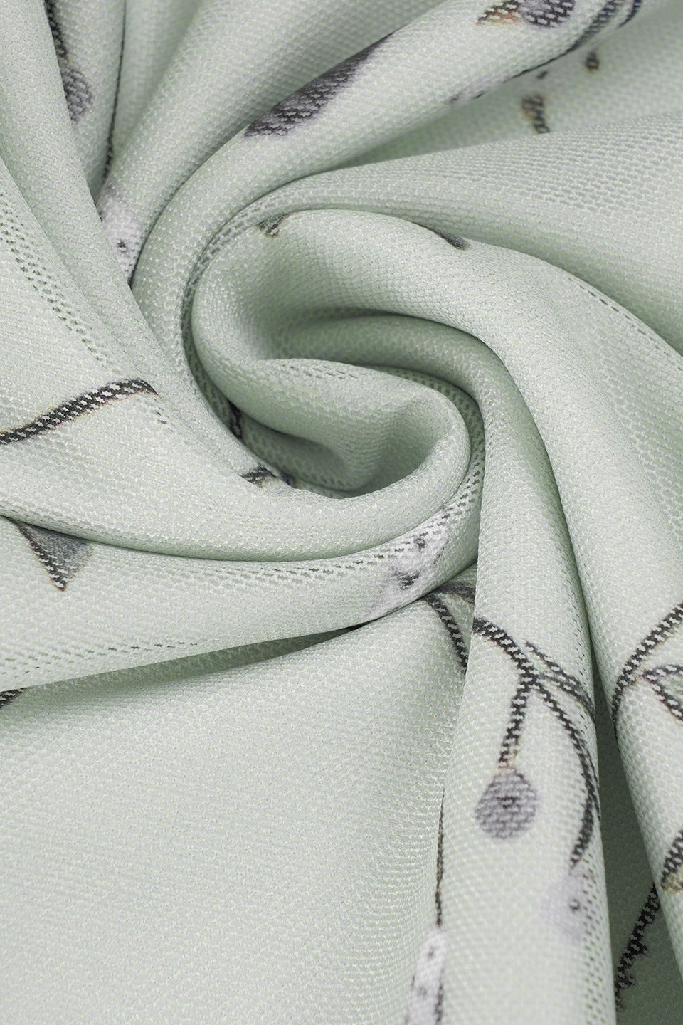 Knit Floral Print Slim Midi Skirt