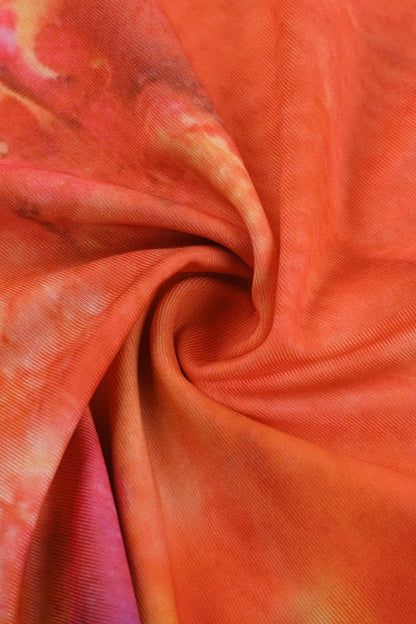 Gradient Mesh Ruffle Neckline Halter Maxi Dress