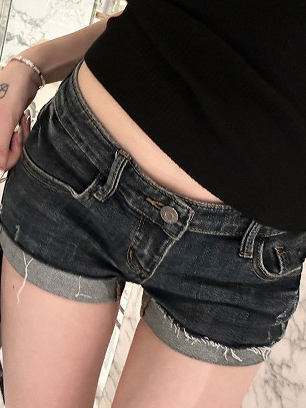 Blue American Vintage High Street Denim Shorts