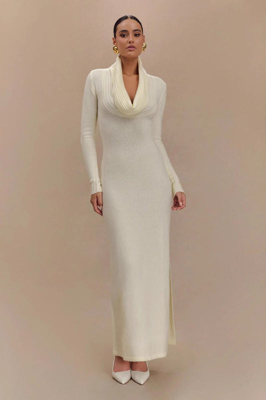 Long Sleeve Knit Bodycon Maxi Dress