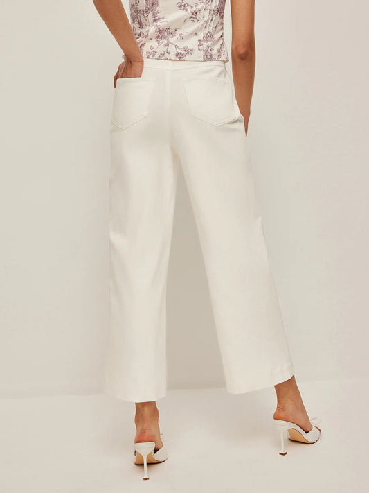 All-matching Wide Leg White Jeans