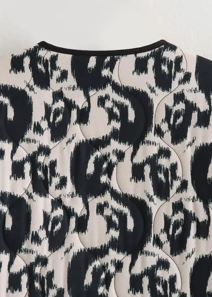 Modern French-Style Printed Cotton Jacket