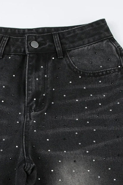 Vintage Rhinestone Low Waisted Jeans