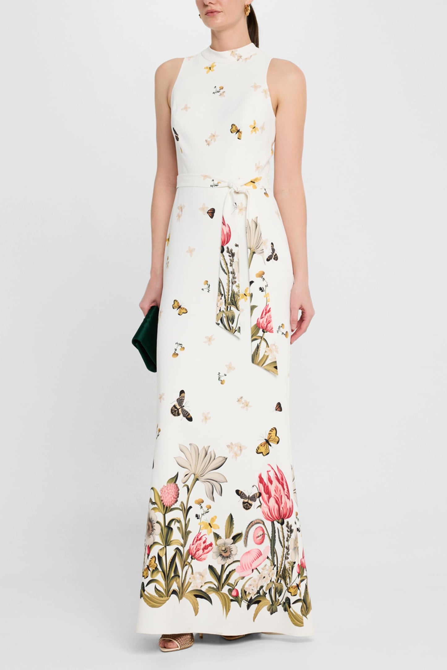 Moira Butterfly Printed Sleeveless Maxi Dress