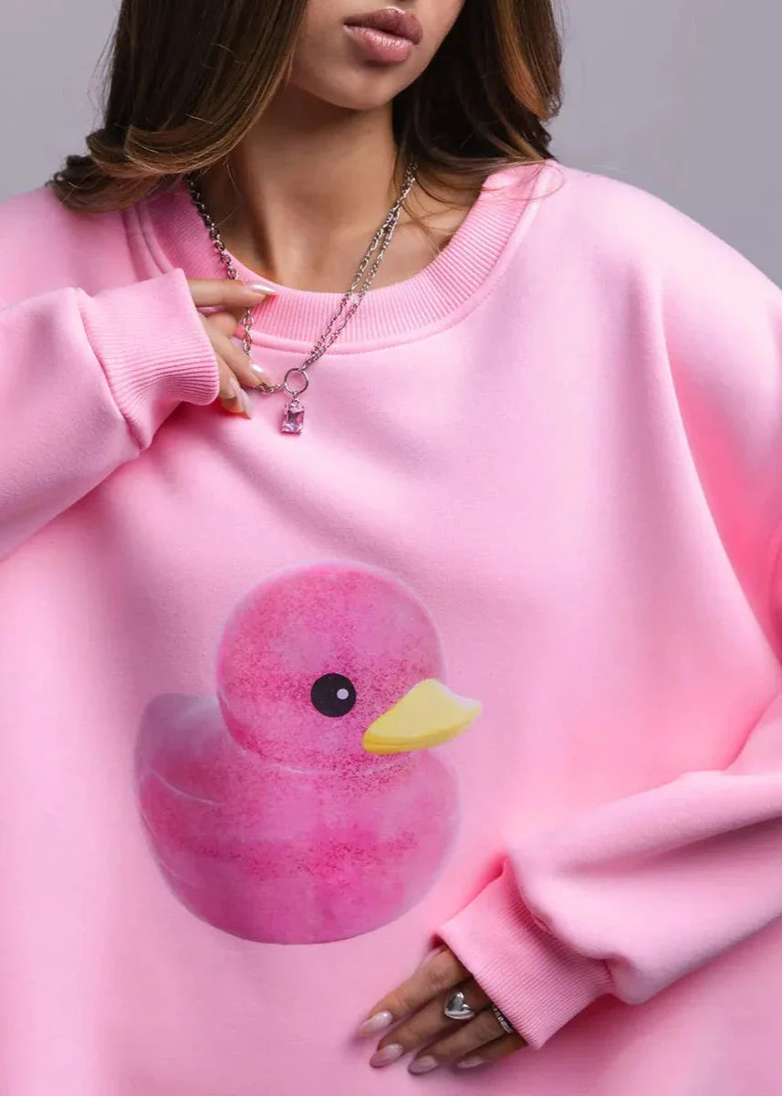 Charming Duck Graphic Sweater