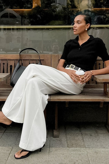 Versatile High Waist Wide Leg Pants