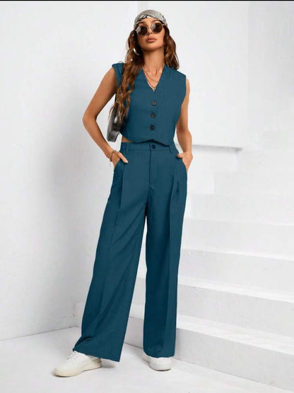 Waist Coat Vest & Pants Coord Set