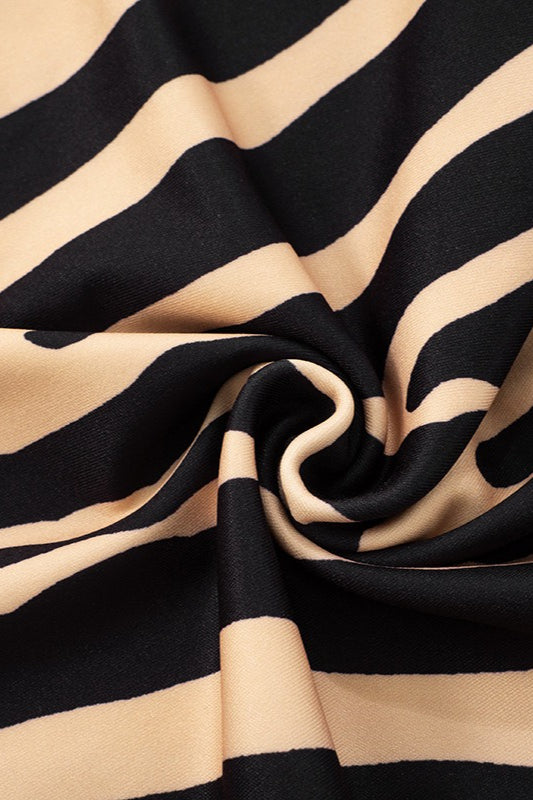 Strapless Zebra Print Bandage Bodycon Mini Dress