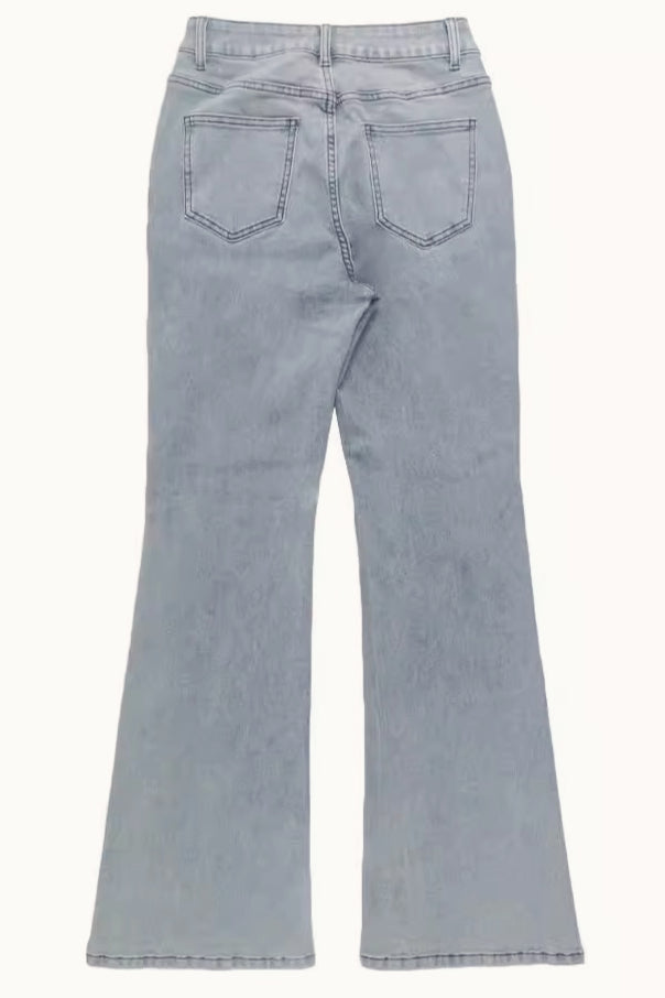 Chic High Waist Stretch Bootcut Jeans