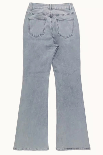 Chic High Waist Stretch Bootcut Jeans