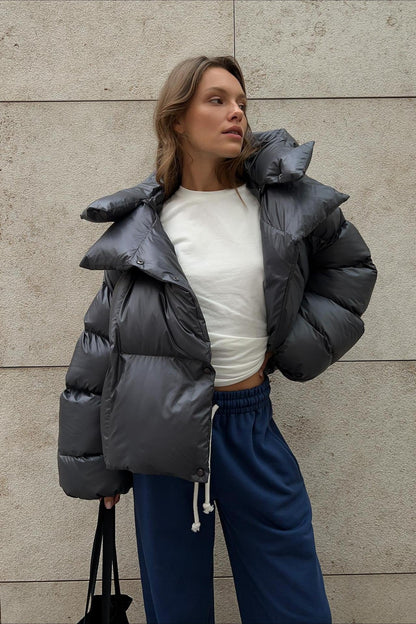 Short Hooded Puffer Jacket