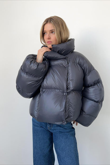 Short Hooded Puffer Jacket