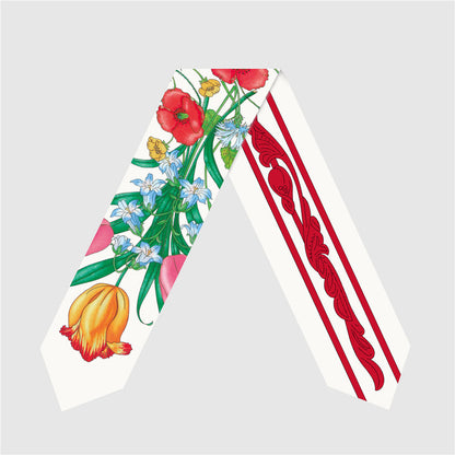 The Lila — Silk Skinny Scarf
