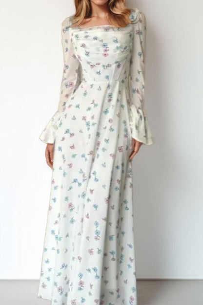 Off-Shoulder Waist-Cinched Solid Party Dress