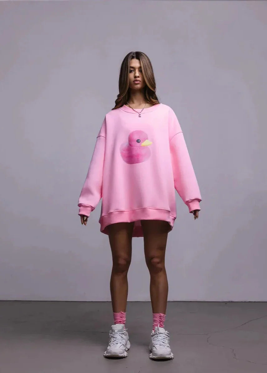 Charming Duck Graphic Sweater