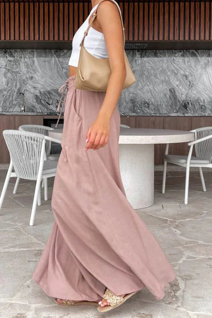 ON MY HEART WIDE LEG LINEN PANTS - 4 COLORS