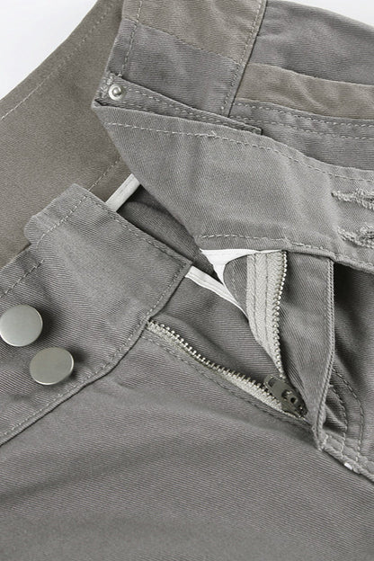 Vintage Gray Loose-Fit Cargo Pant