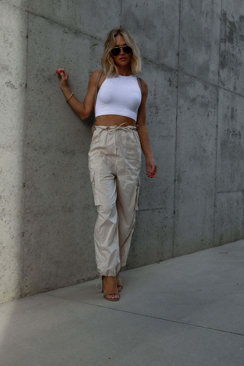 Street Style Drawstring Cargo Pant