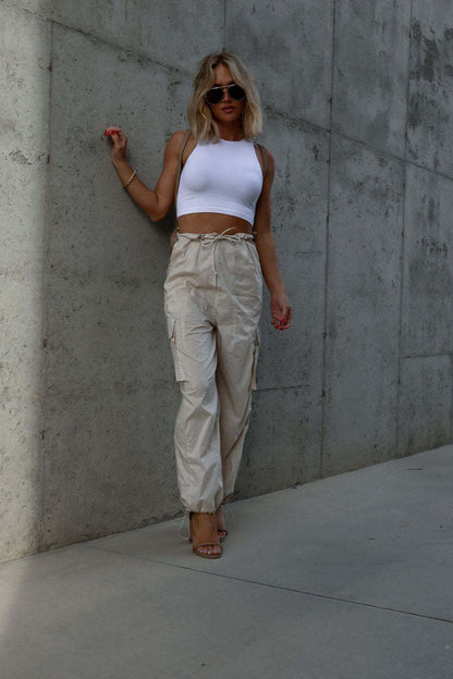 Street Style Drawstring Cargo Pant