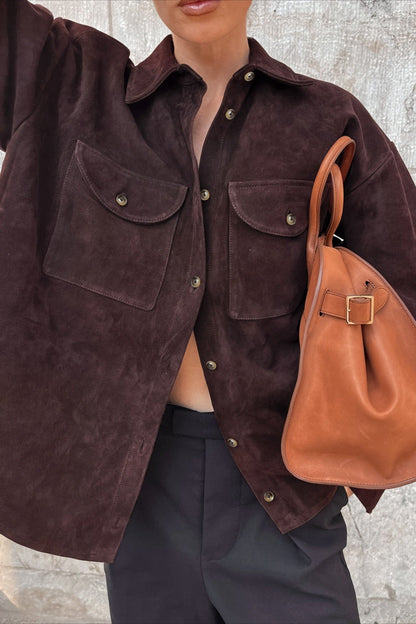 Vintage Loose Fit Suede Jacket
